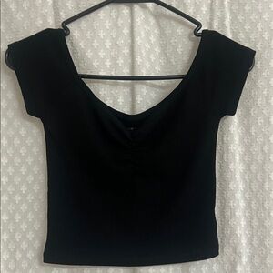 American Eagle Outfitters Black Crop Top